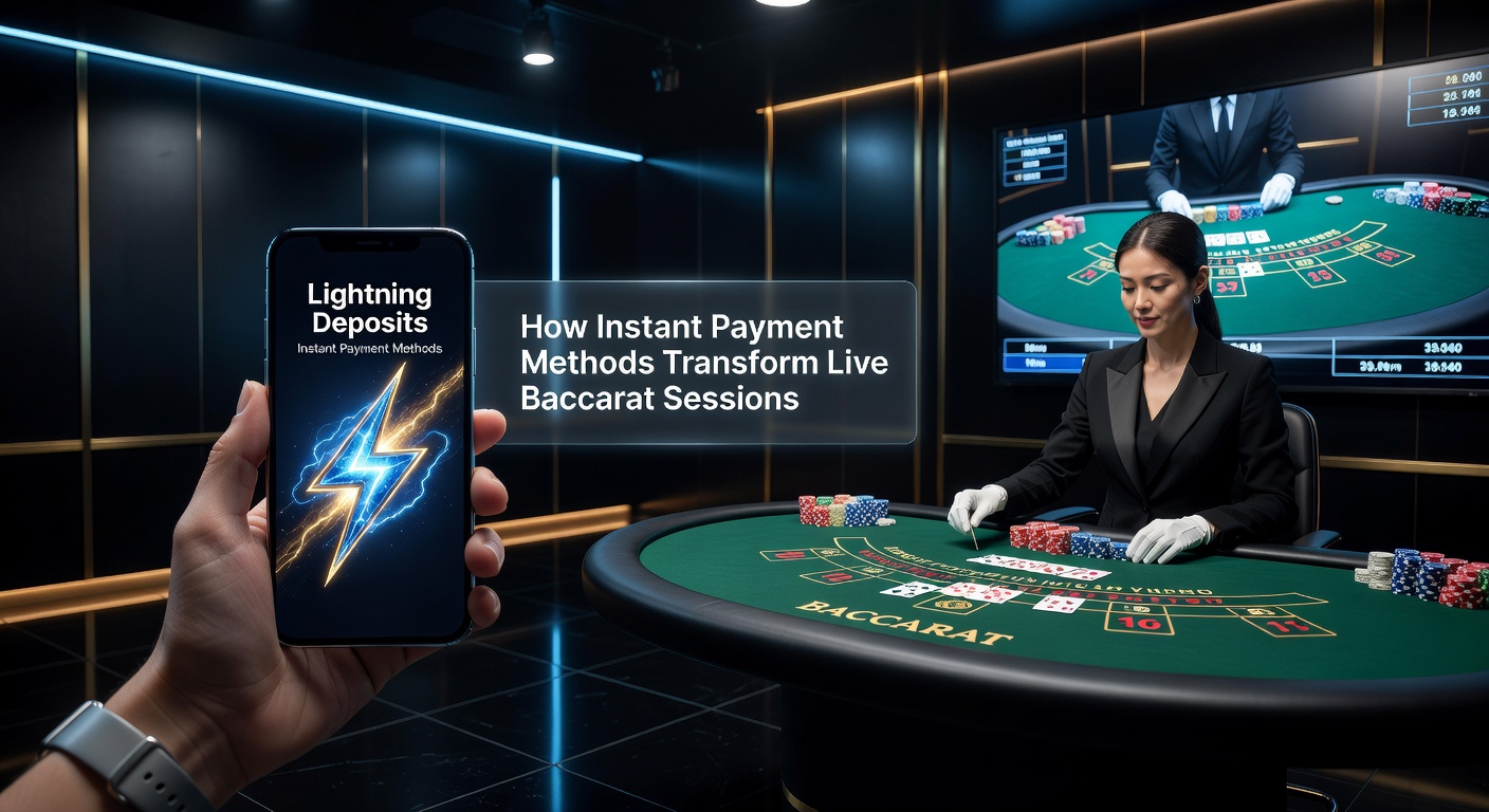 Screenshot einer Live-Baccarat-Session mit integriertem Lightning-Deposit-Button, der eine schnelle Einzahlung zeigt