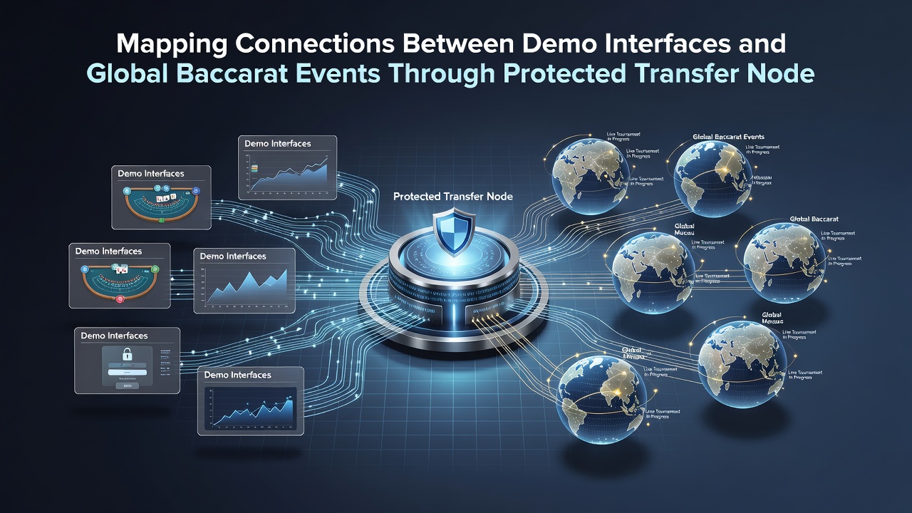 Visualisierung von Datenflüssen zwischen Demo-Modellen und globalen Baccarat-Turnieren